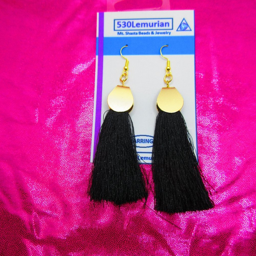 Black Tassel Earrings